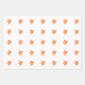 秋のカボチャのスパイスと葉 ラッピングペーパーシート (正面3)