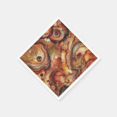 秋のカボチャのスパイスアルコールインクデカップージ紙 スタンダードカクテルナプキン (角)