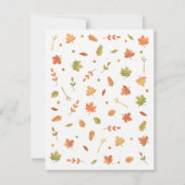 秋のカボチャのスパイスベビーシャワー招待状 招待状 (裏面)