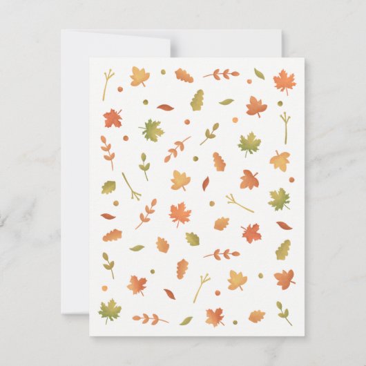 秋のカボチャのスパイスベビーシャワー招待状 招待状 (裏面)