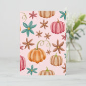 秋のカボチャのスパイス ハロウィン 感謝祭 かぼちゃ 招待状 (スタンド正面)