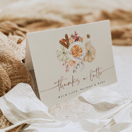 秋のカボチャのスパイス「ラテのお礼を」 サンキューカード