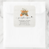 秋のカボチャのスパイス |手作りの自家製キャンドル スクエアシール (バッグ)