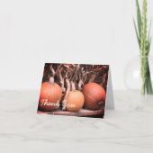 秋のカボチャのトウモロコシの茎サンキューカード サンキューカード (正面)