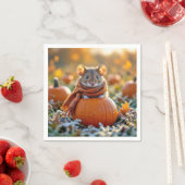 秋のカボチャのネズミ スタンダードカクテルナプキン (インサイチュ)