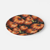 秋のカボチャのハロウィーン ペーパープレート (アングル)