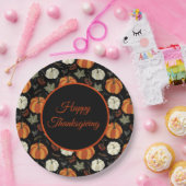 秋のカボチャのパターン感謝祭 ペーパープレート (パーティー)