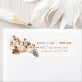 秋のカボチャのパッチカップル ラベル (インサイチュ)