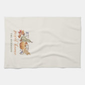 秋のカボチャのブーケファミリー名 キッチンタオル (横)