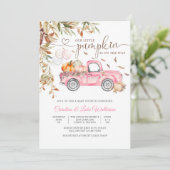 秋のカボチャのベイビーシャワー招待状 招待状 (スタンド正面)