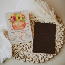 秋のカボチャのベイビーシャワー招待状