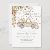 秋のカボチャのベイビーシャワー招待状 招待状 (正面)