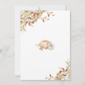 秋のカボチャのベイビーシャワー招待状 招待状 (裏面)