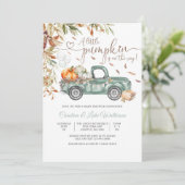 秋のカボチャのベイビーシャワー招待状 招待状 (スタンド正面)