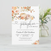 秋のカボチャのベイビーシャワー招待状 招待状 (スタンド正面)