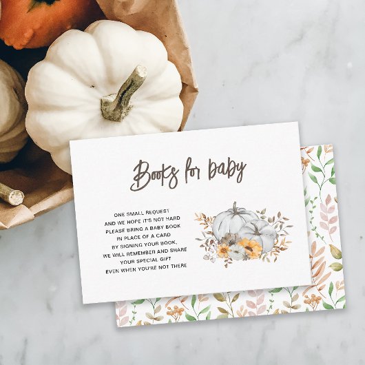 秋のカボチャのベビー エンクロージャーカード