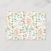 秋のカボチャのベビー エンクロージャーカード (裏面)