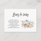 秋のカボチャのベビー エンクロージャーカード (正面)