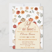 秋のカボチャのルースティックベイビーシャワー 招待状 (正面)