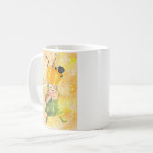 秋のカボチャの女の子と猫マグ コーヒーマグカップ (正面左)