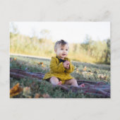 秋のカボチャの子供の誕生日パーティーの写真ありがとう ポストカード (正面)