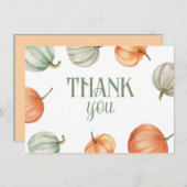 秋のカボチャの庭 サンキューカード (正面/裏面)