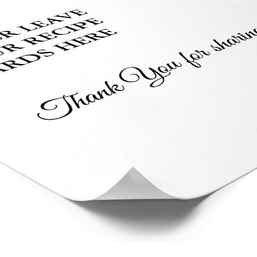 秋のカボチャの料理をあなたの ブライダルシャワーに追加しましょう ポスター (角)