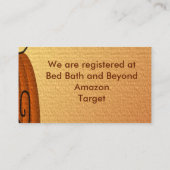 秋のカボチャの結婚テクスチャの登録カード エンクロージャーカード (裏面)