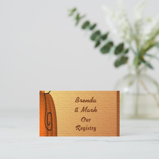 秋のカボチャの結婚テクスチャの登録カード エンクロージャーカード (スタンド正面)