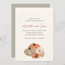 秋のカボチャの花エレガント婚約パーティ