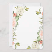 秋のカボチャの花葉々赤ちゃんシャワー 招待状 (裏面)