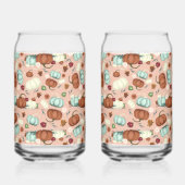 秋のカボチャの花 ガラス缶 (裏面)