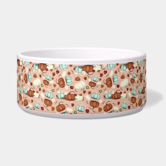 秋のカボチャの花 ボウル (正面)