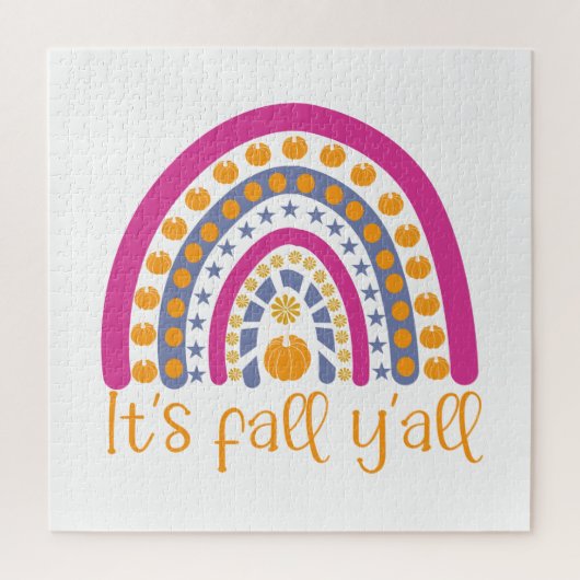 秋のカボチャの虹 ジグソーパズル (縦)