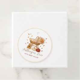 秋のカボチャの赤ちゃんシャワー フェイバータグ