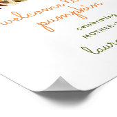 秋のカボチャの赤ちゃんシャワー ポスター (角)