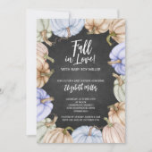 秋のカボチャの赤ちゃんシャワー 招待状 (正面)