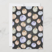 秋のカボチャの赤ちゃんシャワー 招待状 (裏面)