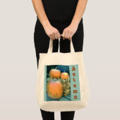 秋のカボチャの食料品 トートバッグ (正面(商品))