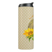 秋のカボチャひまわりフィンチ タンブラー (回転左)