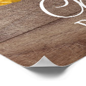 秋のカボチャひまわり赤ちゃんシャワー歓迎サイン ポスター (角)