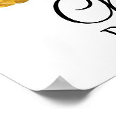 秋のカボチャひまわり赤ちゃんシャワー歓迎サイン ポスター (角)