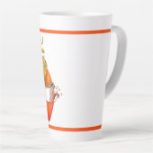 秋のカボチャをカスタマイズ カフェラテマグ (右アングル)