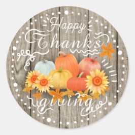 秋のカボチャアッシュパイン ラウンドシール