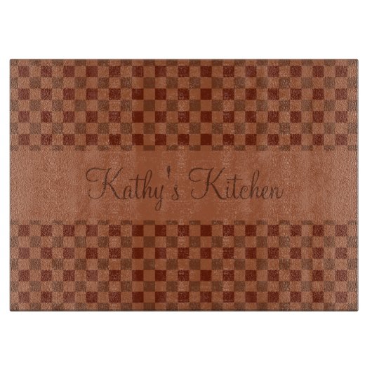 秋のカボチャスパイスの正方形 カッティングボード (正面)