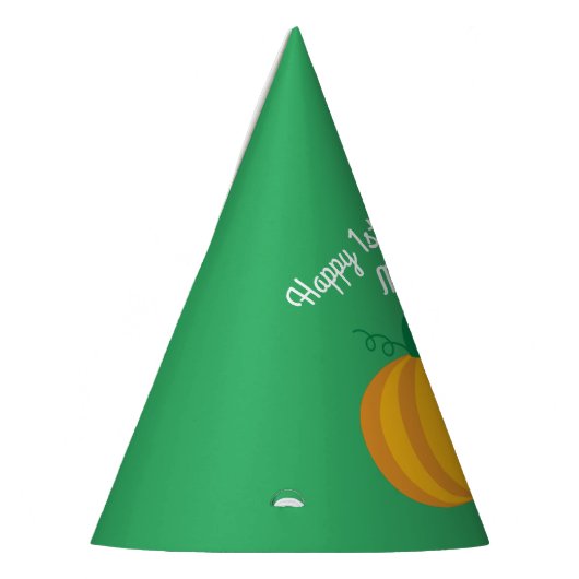 秋のカボチャパッチの第1誕生会のテーマ パーティーハット (左)