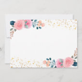 秋のカボチャピンクフローラ1stバースデーフォト 招待状 (裏面)