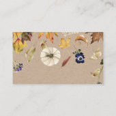 秋のカボチャフローラおむつラッフルチケット エンクロージャーカード (裏面)