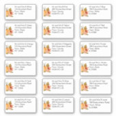 秋のカボチャフローラの個人名と住所 シール (正面)