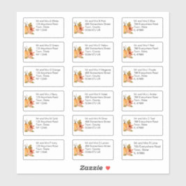 秋のカボチャフローラの個人名と住所 シール